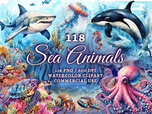 Download Sea Animals Clipart - Sea Animals Png - Animals clipart Collection
