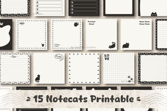 Download Black Cat Notepad Printable - Cat Collection