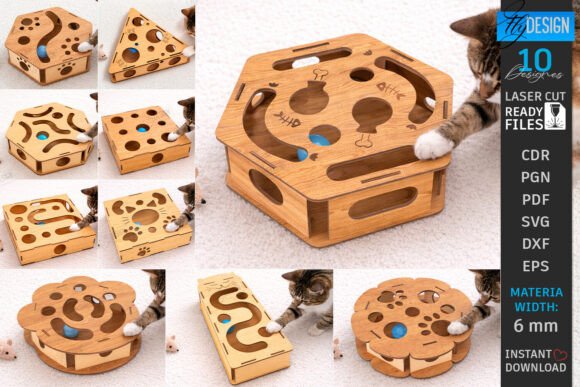 Download Cat Toy Maze Laser Cut Bundle | Pets SVG - Cat Collection