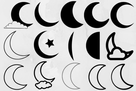 Download Crescent Moon Svg Bundle - Moon Collection
