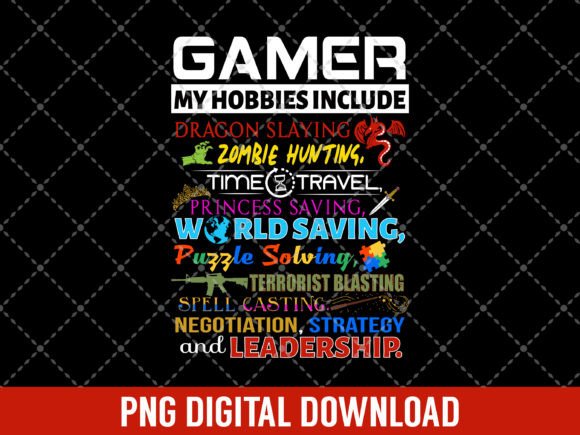 Download Gamer Hobbies Funny Video Gamer Geek - Premium Bundle