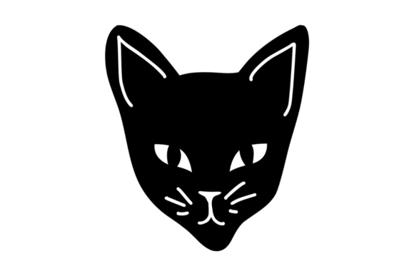 Download Black Cat Face - Cat Collection