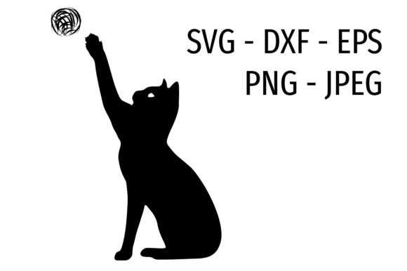Download Playing Cat Silhouette - Cat Collection