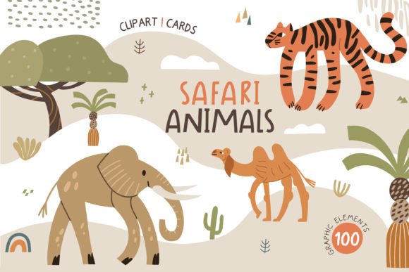 Download Safari Animals Clipart / Cards - Animals clipart Collection