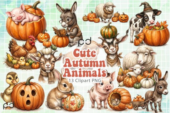 Download Cute Autumn Animals Clipart Graphics - Animals clipart Collection
