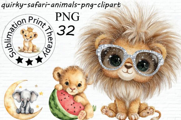 Download Quirky Safari Animals Clipart PNG - Animals clipart Collection