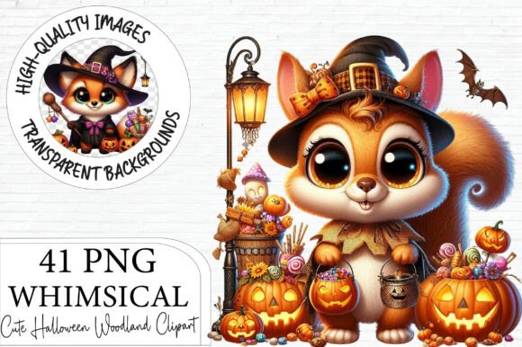 Download Cute Halloween Woodland Animals Clipart - Animals clipart Collection