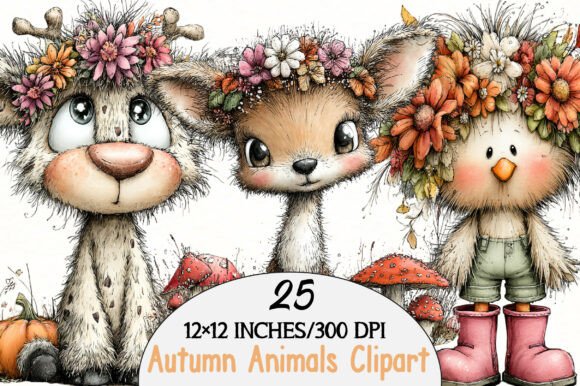 Download Watercolor Autumn Animals Clipart - Animals clipart Collection