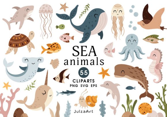 Download Sea Animals Clipart, Undersea World Svg - Animals clipart Collection