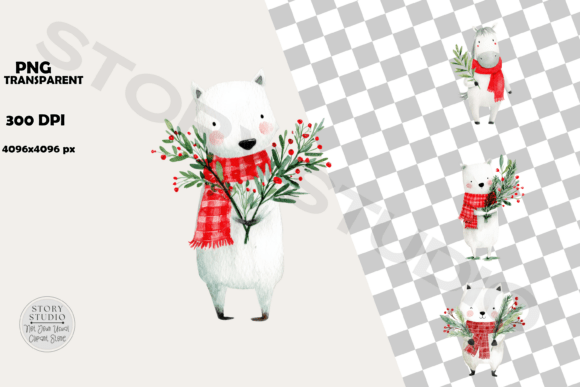 Download Cute Christmas Animals Clipart Pack - Animals clipart Collection