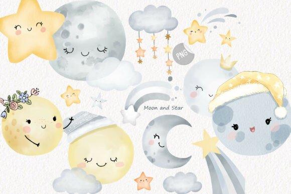 Download Moon Clipart | Hand Drawn Clipart, PNG - Moon Collection