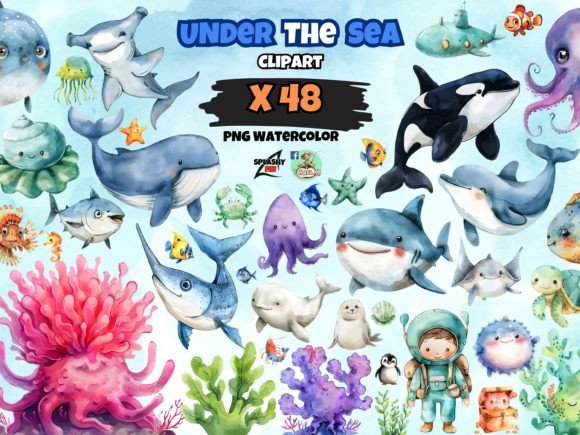 Download Watercolor Under the Sea Clipart Bundle - Premium Resources