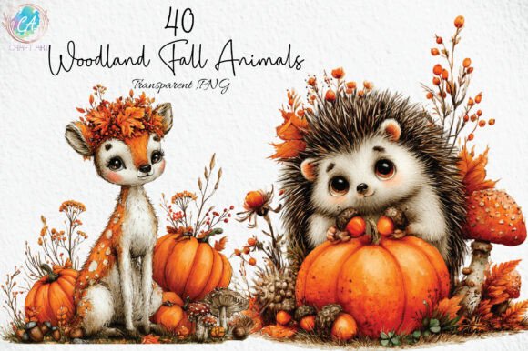 Download Whimsical Woodland Fall Animals Clipart - Animals clipart Collection
