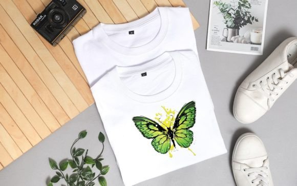 Download Paper Cut Green Watercolor Butterfly SVG - Premium Bundle