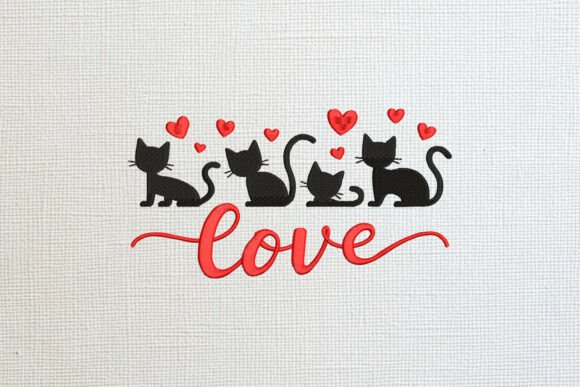 Download Adorable Cats Embroidery - Cat Collection