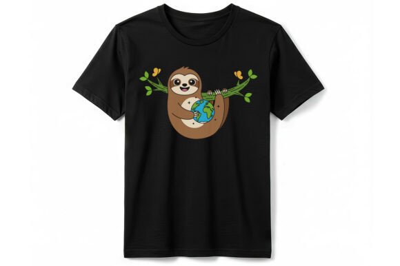 Download Earth Day Sloth Graphic T-shirt - Premium Resources