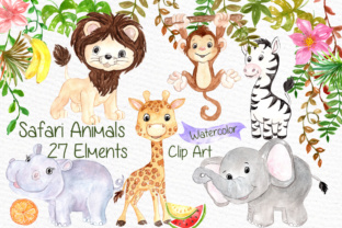 Download Watercolor Safari Animals Clipart Kids Jungle Animals Clipart - Animals clipart Collection